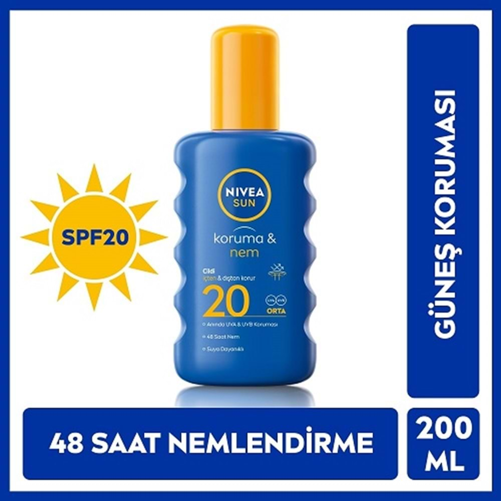 NİVEA Sun Koruma&Nem (Sprey-Krem) F20