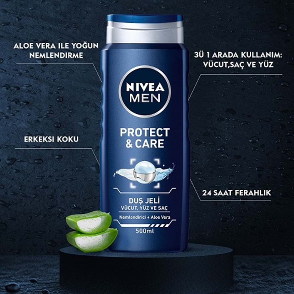 NİVEA Duş Jeli (500ml) Protect&Care