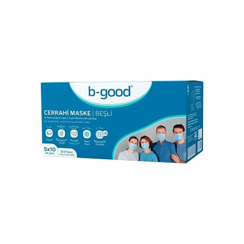 B-GOOD Cerrahi Maske (5Li Paket)