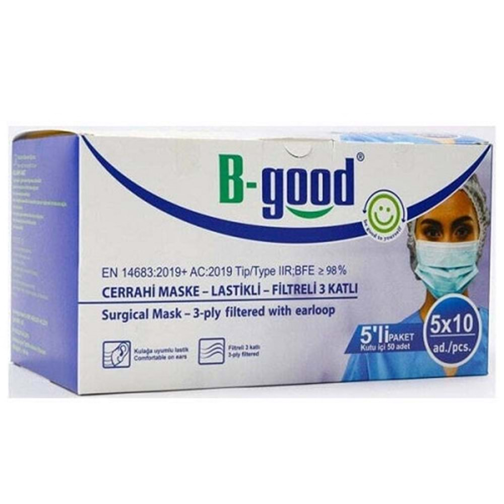 B-GOOD Cerrahi Maske (5Li Paket)