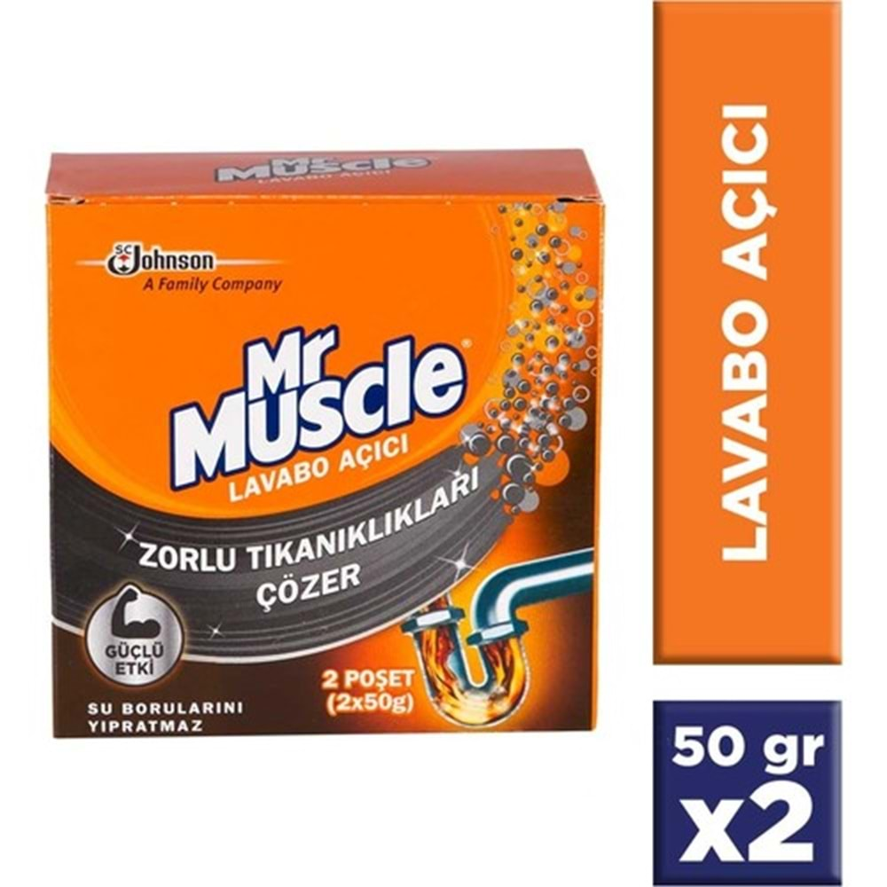 MR MUSCLE Lavabo Açıcı (2x50gr)