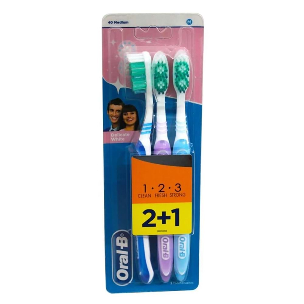 ORAL-B Diş Fırçası (Medium) Delicate 3lü