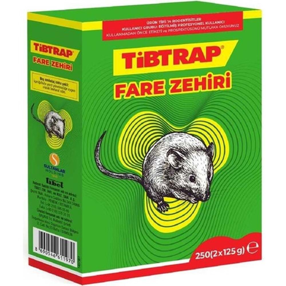 TİBTRAP Fare Zehiri (250gr) Buğday