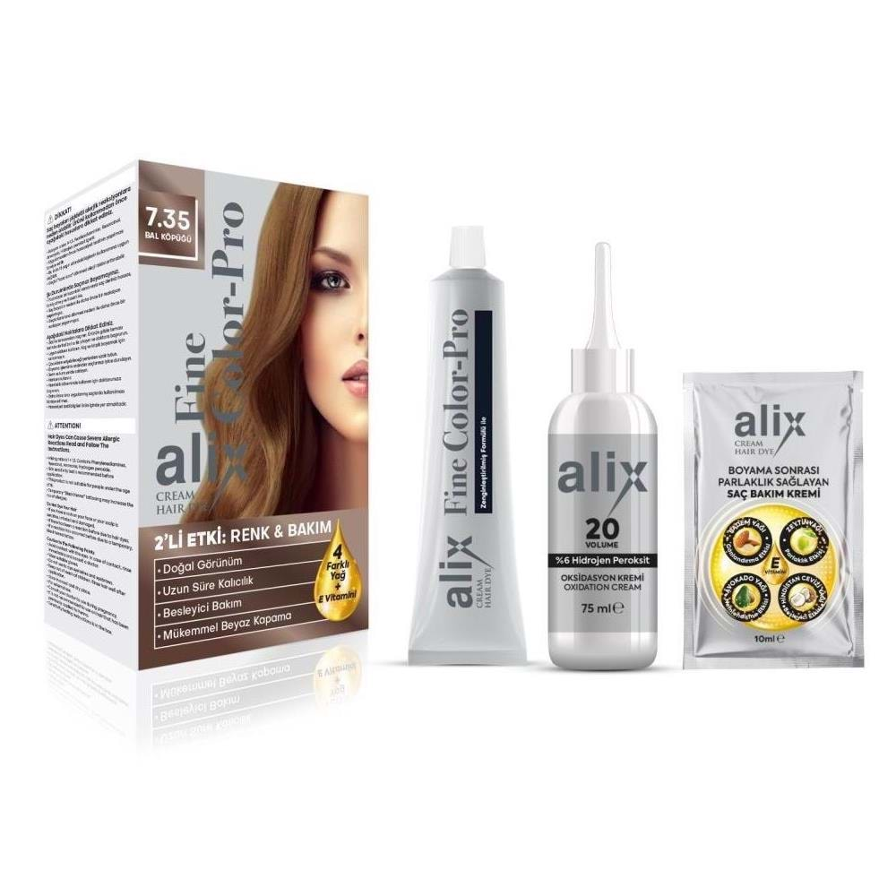 ALİX Saç Boyası Kit (50ml) 7.35 Bal Köpüğü