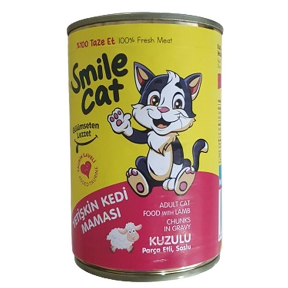 PELAGOS Smile Kedi Maması (Konserve-400gr) Yetişkin-Kuzulu *12