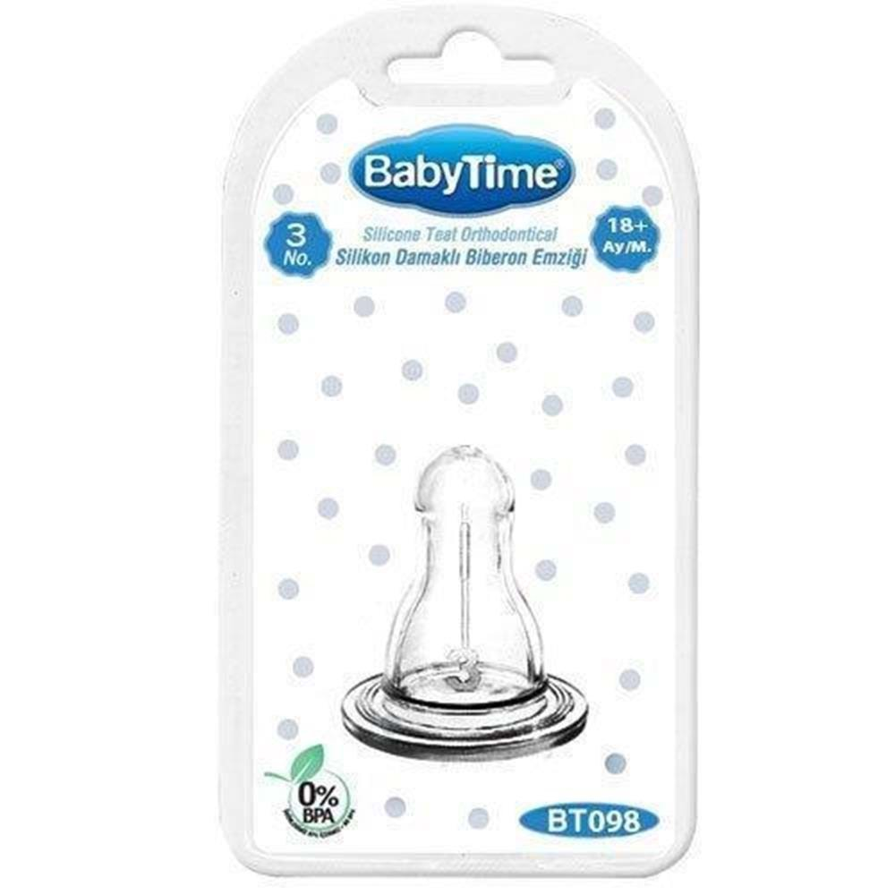 BABYTİME 098 Klasik Biberon Emziği No:3