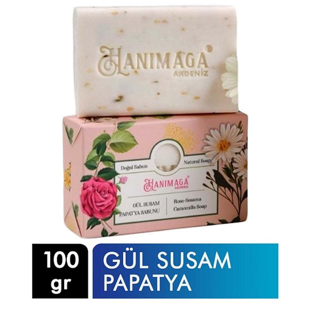 HANIMAĞA Sabun (100gr) Gül-Susam-Papatya