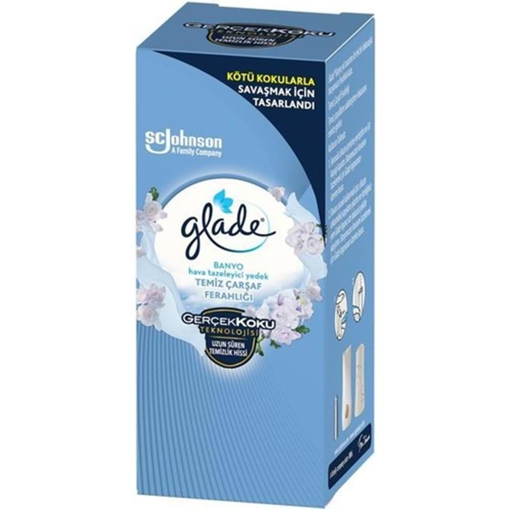 GLADE Banyo Hava Tazeleyici Yedek (10ml) Temiz Çarşaf