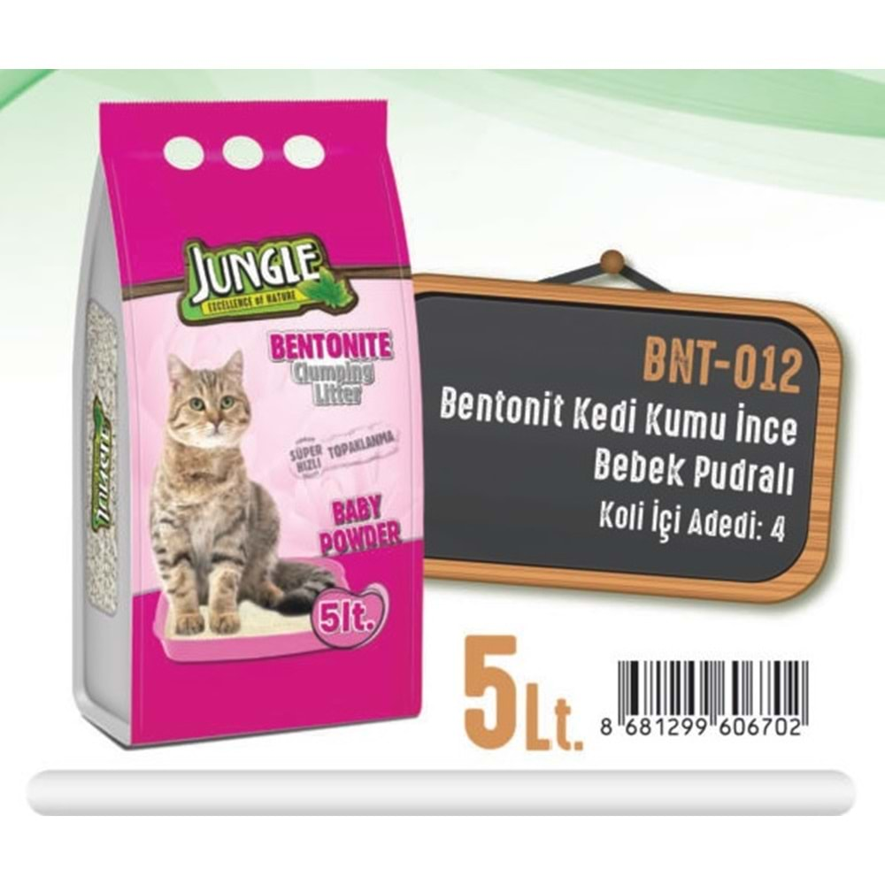 PELAGOS Jungle Bentonite Kedi Kumu İnce Parfümlü-5 Litre