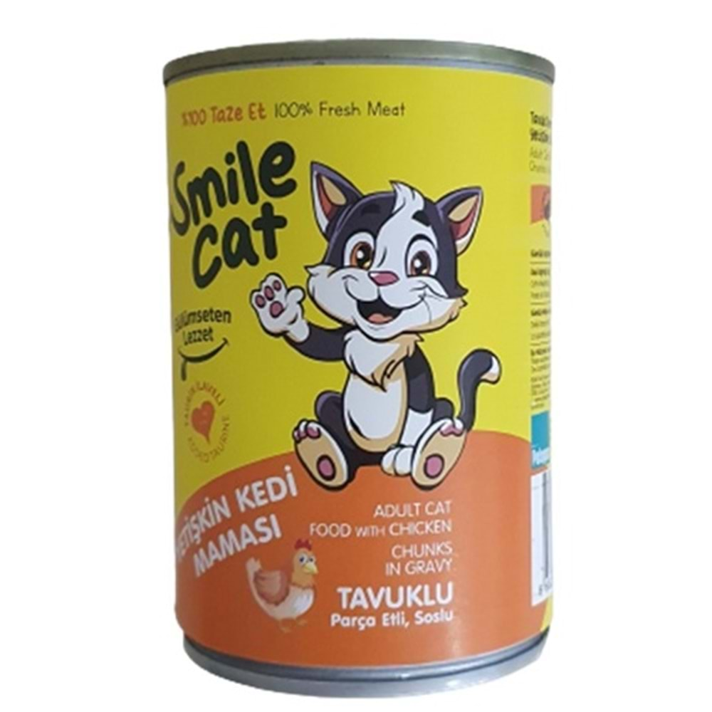 PELAGOS Smile Kedi Maması (Konserve-400gr) Yetişkin-Tavuklu *12