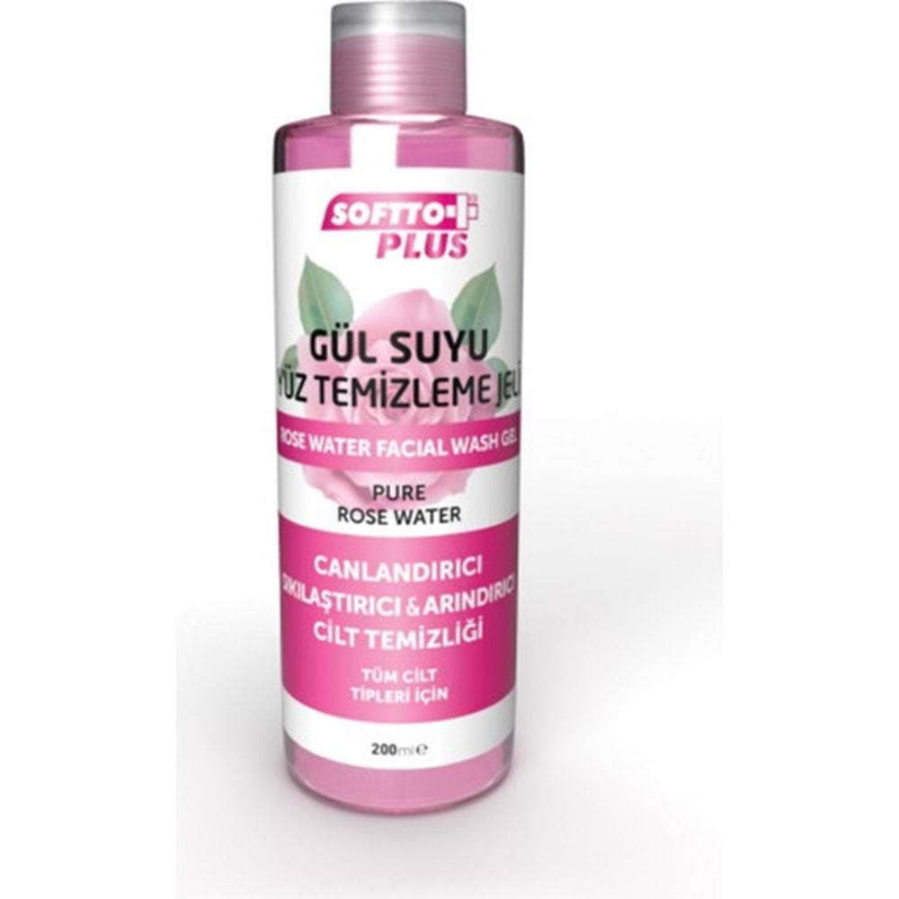 SOFTTOPLUS Gül Suyu Temizleme Jeli 200ml