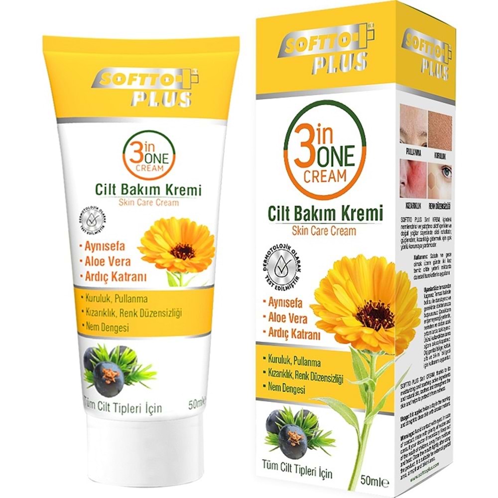 SOFTTOPLUS Krem (50ml) 3in1 AynıSefa, AloeVera, Ardıç Katranı