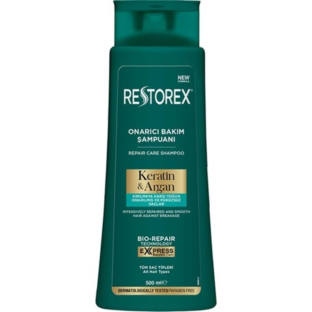 RESTOREX Şampuan (500ml) Keratin+Argan