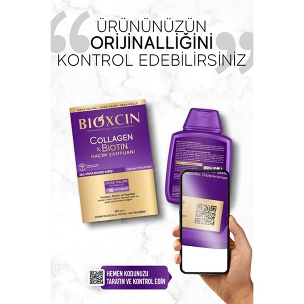 BİOXCİN Şampuan (300ml/2li) Collagen ve Biotin