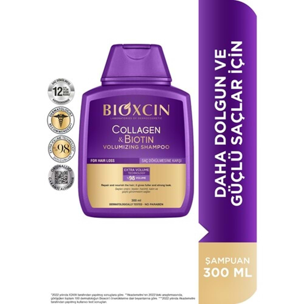 BİOXCİN Şampuan (300ml/2li) Collagen ve Biotin