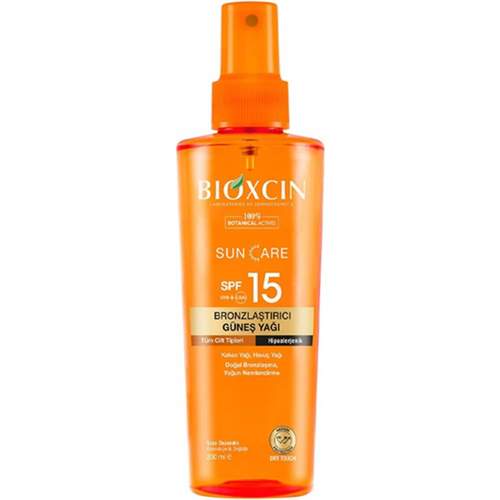 BİOXCİN Bronzlaştırıcı Güneş Yağı (200ml) F15