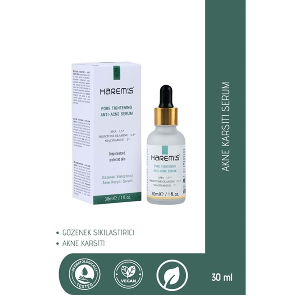 HAREM Serum (30ml) Gözenek Sıkılaştırıcı ve Akne Karşıtı