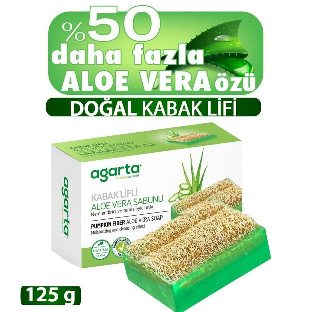 AGARTA Cilt Bakım Sabunu (Lifli-125gr) AloeVera