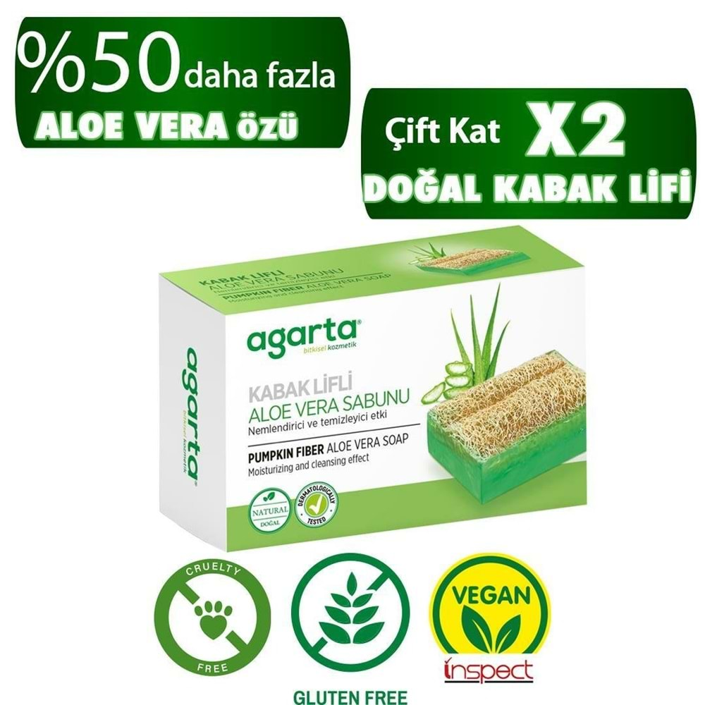 AGARTA Cilt Bakım Sabunu (Lifli-125gr) AloeVera