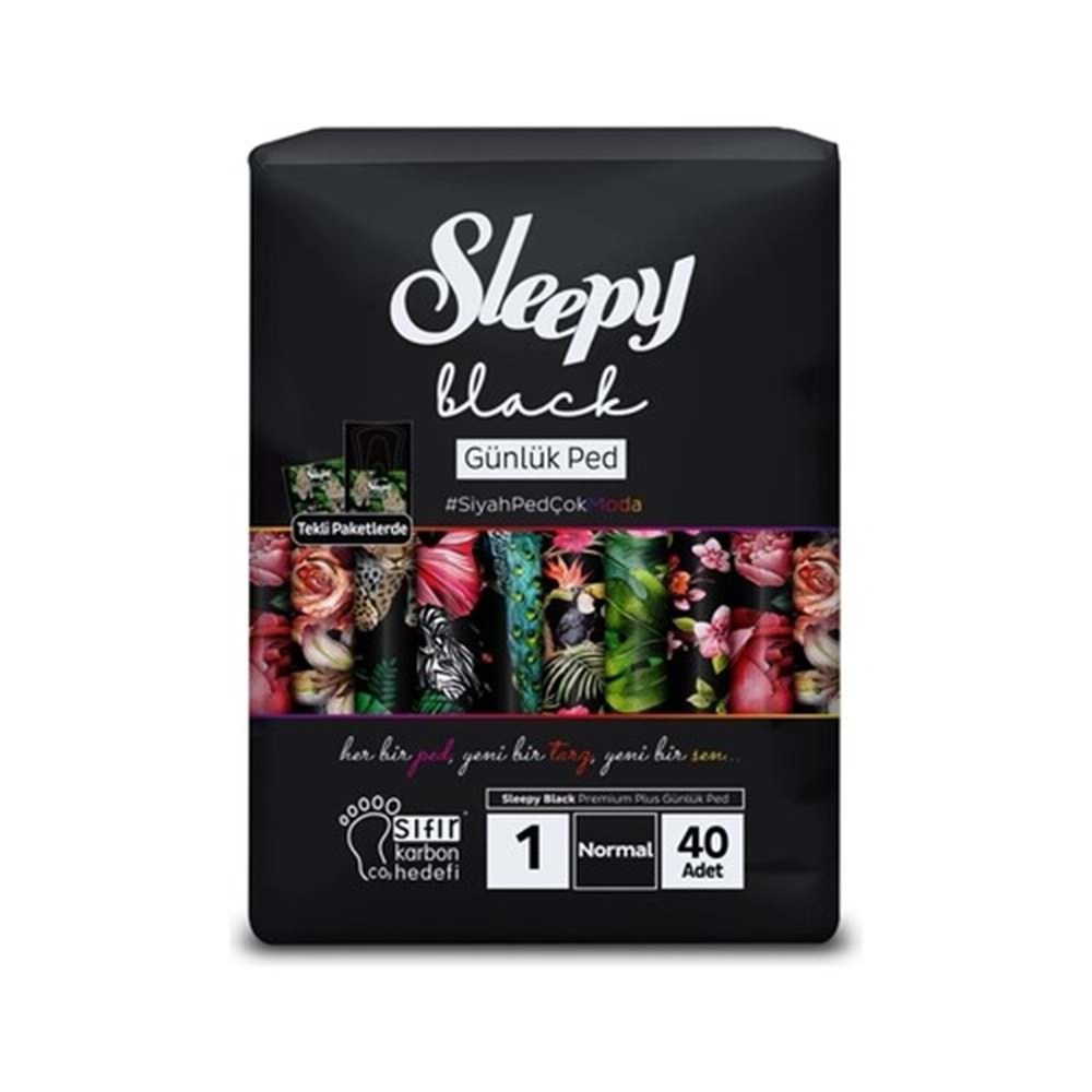 SLEEPY Günlük Ped Black (40lı) Normal