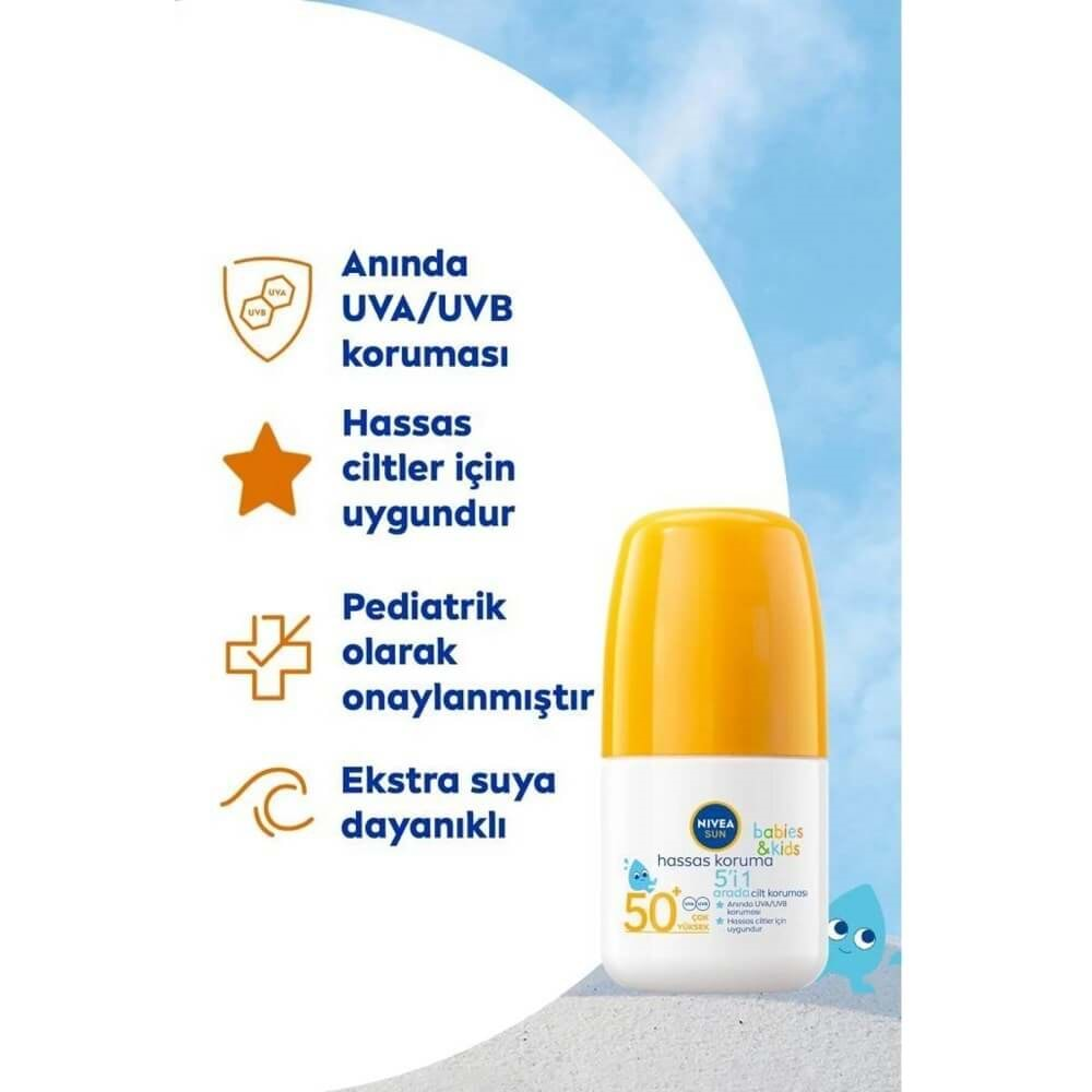 NİVEA Sun Kids Hassas Koruma (Roll-On) F50+