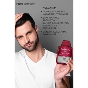 BİOXCİN Şampuan Forte (300ml/3al-2öde) Tüm Saçlar