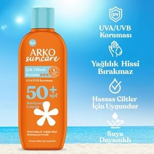 ARKO Güneş (200ml) Koruyucu Güneş Losyonu F50+