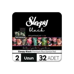 SLEEPY Günlük Ped Black (32li) Uzun