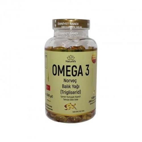 NATURLİFE Takviye Edici Gıda Omega 3 200 Kapsül