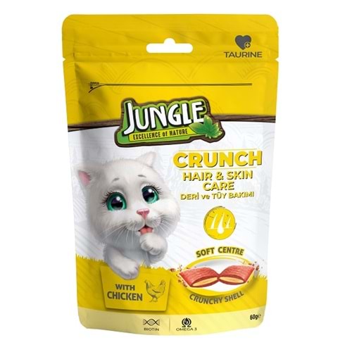 PELAGOS Jungle Kedi Crunch Ödül (60gr) Deri ve Tüy Bakımı *10