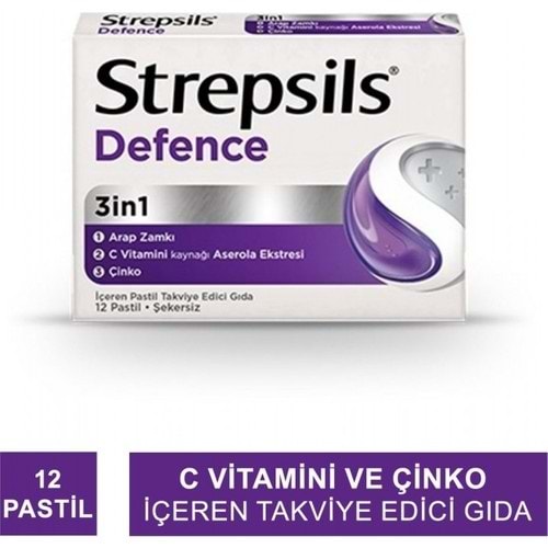 STREPSİLS Pastil (12li) Defence