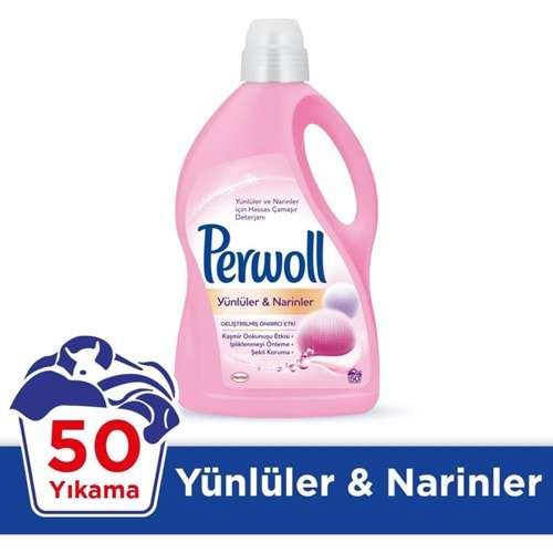 PERWOLL Sıvı Çamaşır Deterjanı (3litre-50Yıkama) Yünlüler ve Narinler