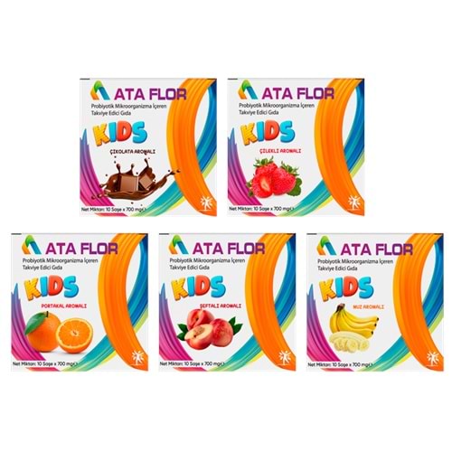 K-ATA FLOR Probiyotik 10 Şase Kids - Çikolata Aromalı