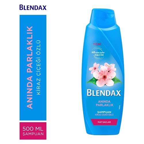 BLENDAX Şampuan (500ml) Anında Parlaklık-Kiraz Çiçeği