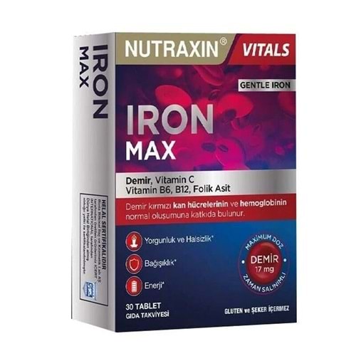 NUTRAXİN İron Max (30 Tablet) 17mg
