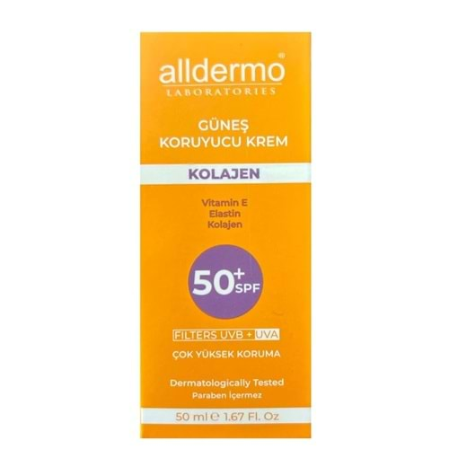 ALLDERMO Güneş Kremi (50ml) F50+ Kolajen