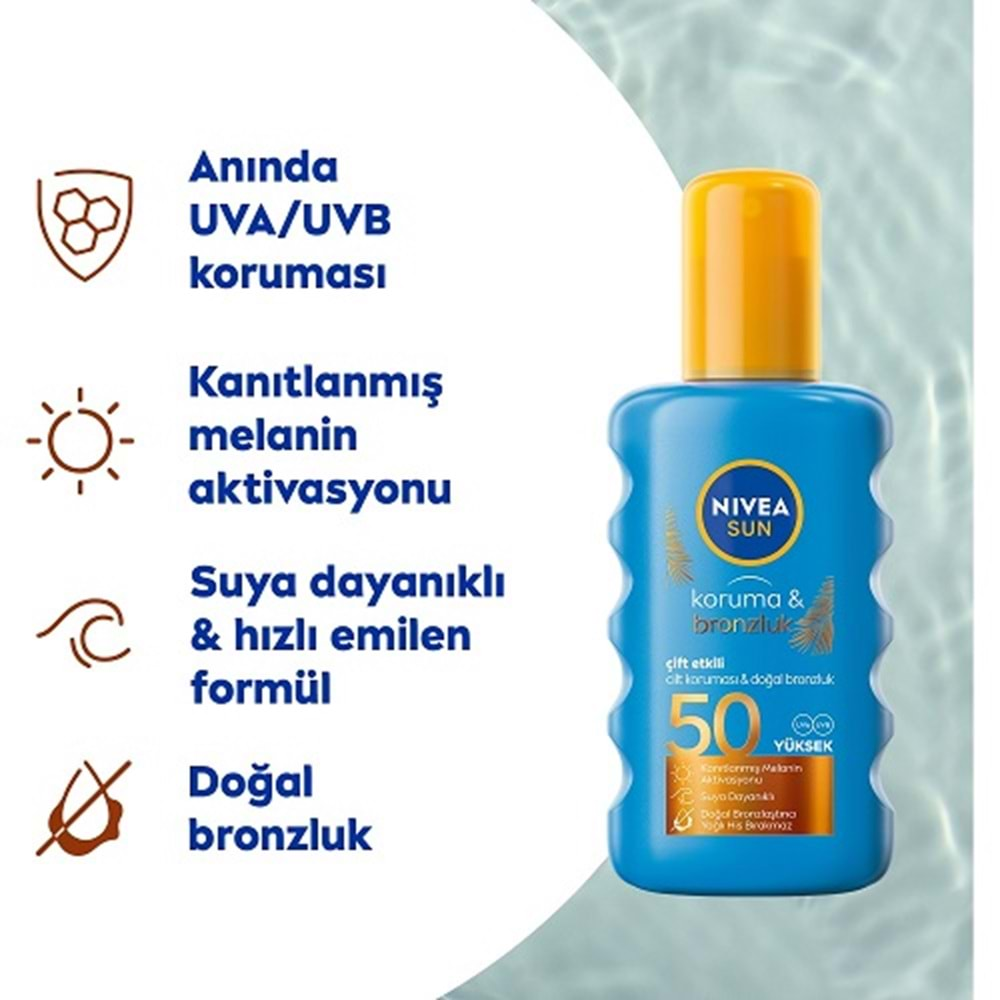 NİVEA Sun Koruma&Bronzluk (Sprey-Krem) F50