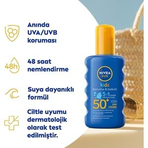 NİVEA Sun Kids Renkli (Sprey-Krem) F50