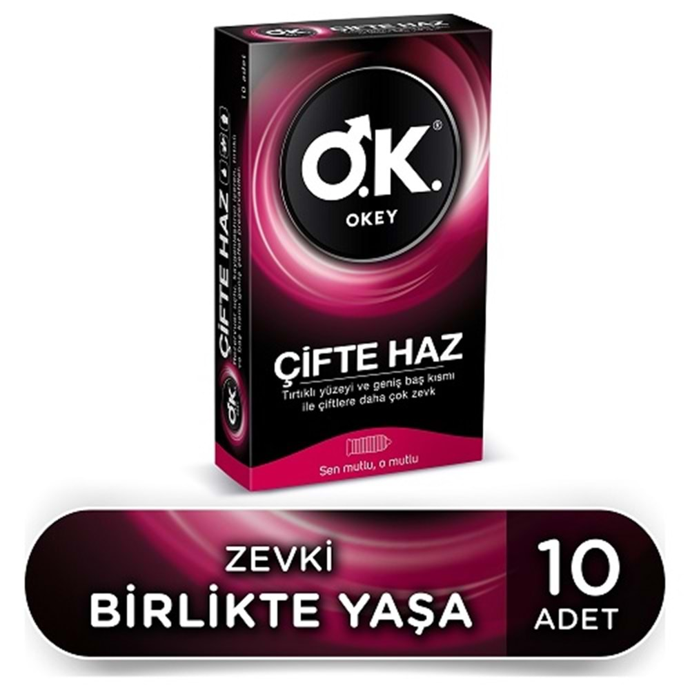 OKEY Prezervatif (10lu) Çifte Haz