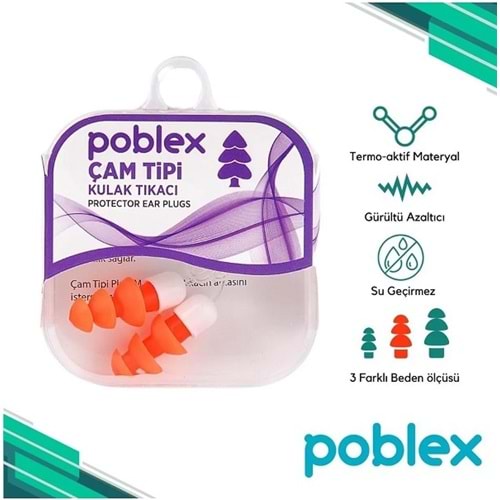 POBLEX (Kulak Tıkacı) Çam Tipi - Medium