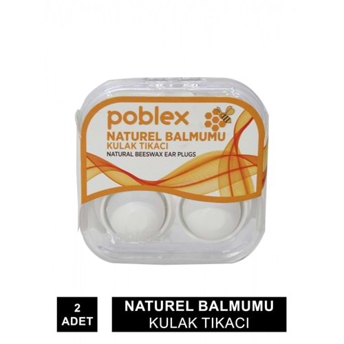 POBLEX (Kulak Tıkacı) Naturel Balmumu - 2li