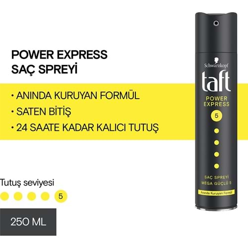 TAFT Saç Spreyi (250ml) Power Express No:5