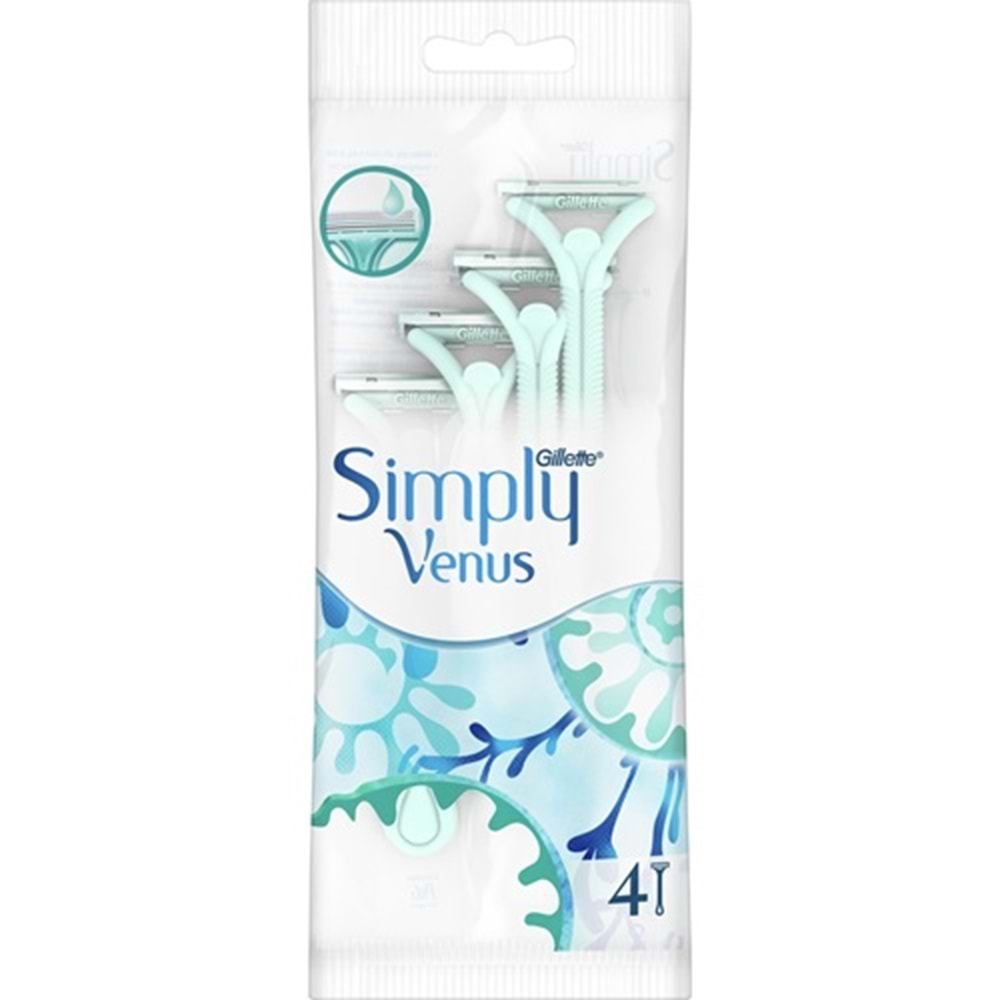 GİLLETTE Venüs Simply (2 Bıçak) 4lü Poşet