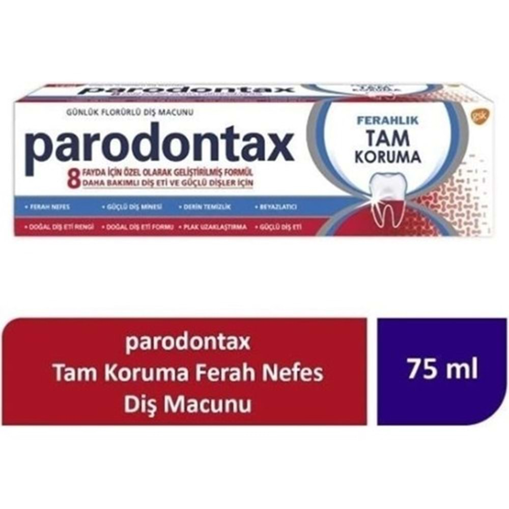 PARODONTAX Diş Macunu (75ml) Tam Koruma-Beyazlık&Ferahlık