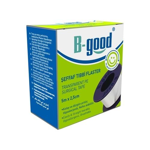 B-GOOD Şeffaf Tıbbi Flaster 5Mx2,5Cm