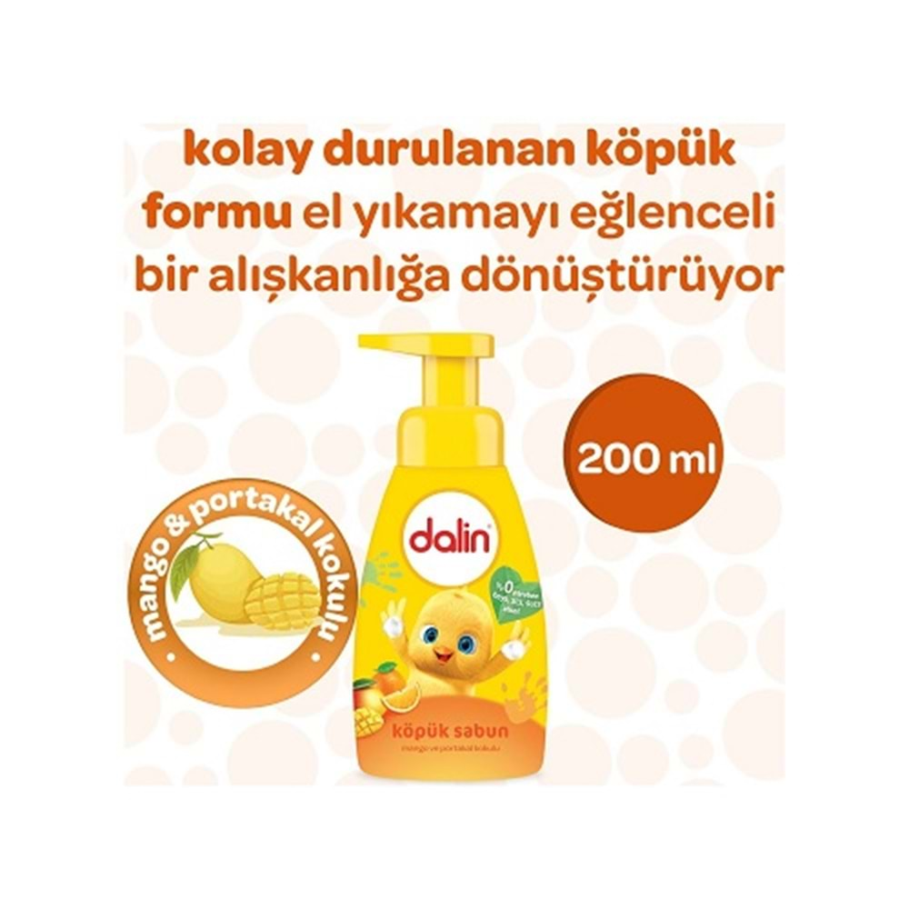 DALİN Köpük Sabun (200ml) Mango ve Portakal