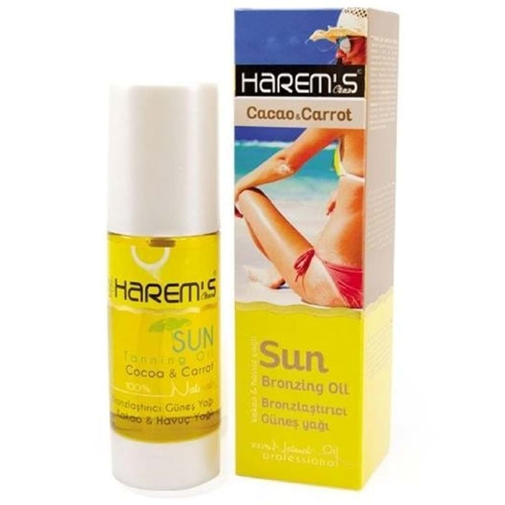 HAREM’S Bronzlaştırıcı Güneş Yağı (100ml) Kakao & Havuç