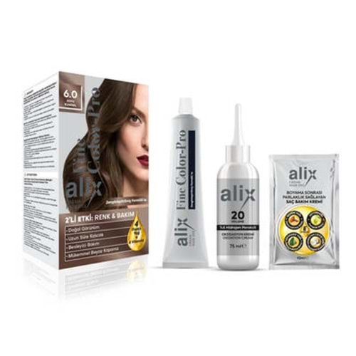 ALİX Saç Boyası Kit (50ml) 6.0 Koyu Kumral