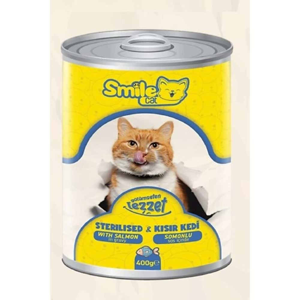 PELAGOS Smile Kedi Maması (Konserve-400gr) Kısır Kedi-Somonlu*12