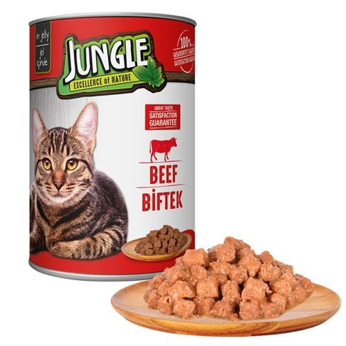 PELAGOS Jungle Kedi Maması (Konserve-400gr) Yetişkin-Biftekli *12